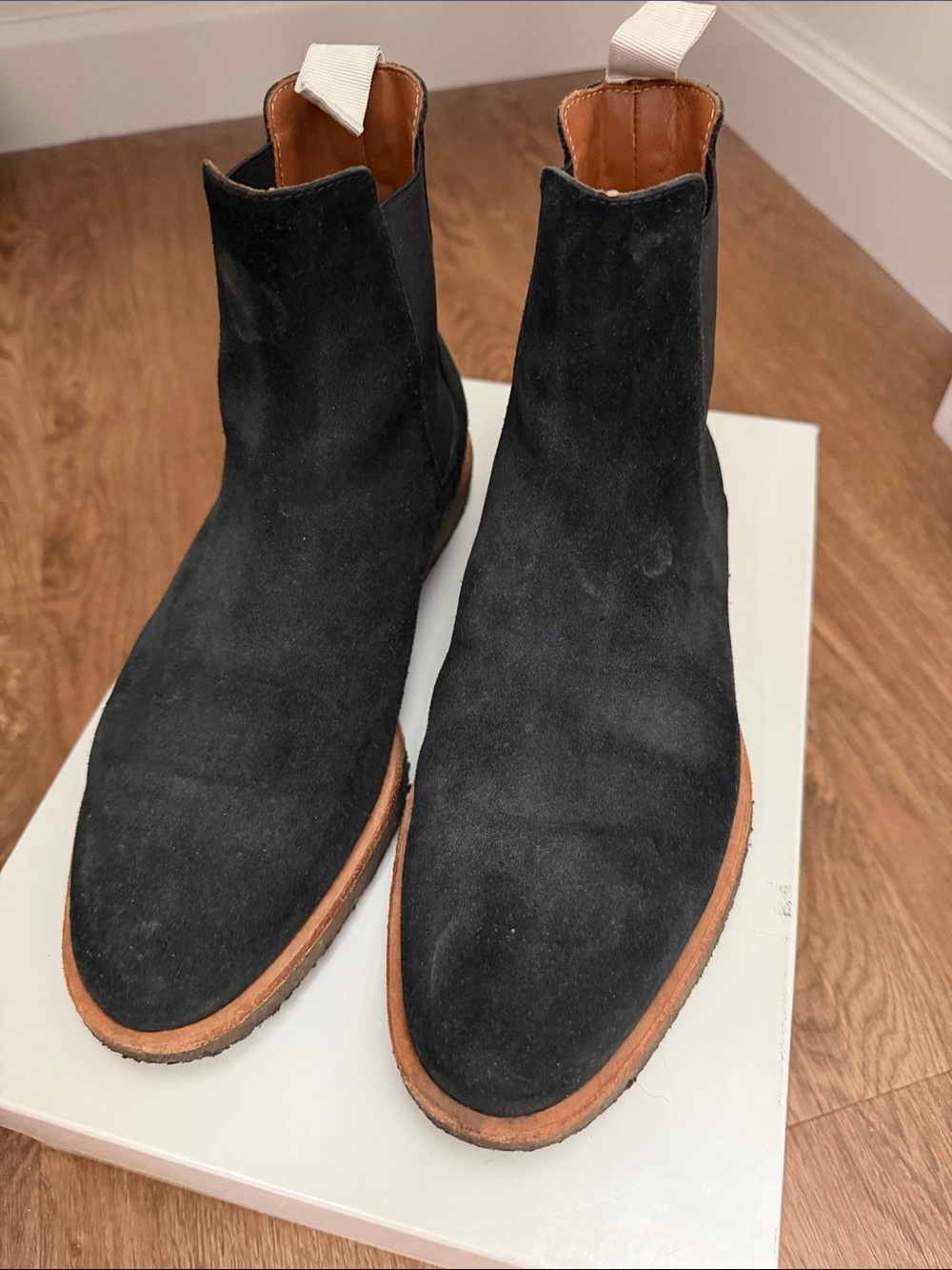 Common Projects Black Suede Chelsea Boots - Classic Slip-On Style Unisex 39